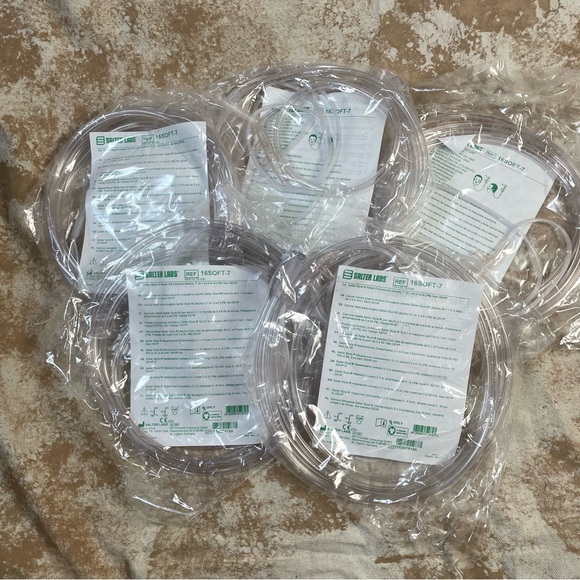 SALTER LABS 16SOFT-7 NASAL CANNULA 7 FT OXYGEN SUPPLY TUBING ~ LOT of 5 - Picture 1 of 4